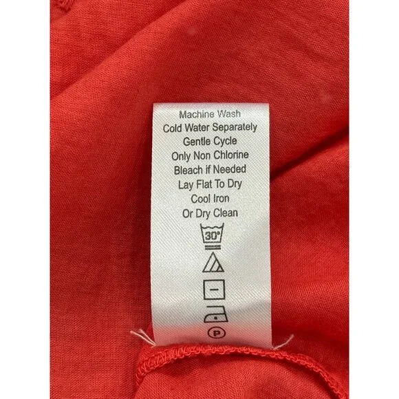 Karyn Seo Womens Sleeveless Dress Red Eyelet Button-Up Cotton Size S - Picture 8 of 8